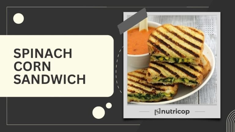 Spinach corn sandwich